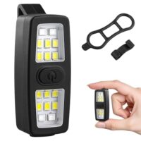 LED Clip Lampe, Klein Clip-on-Taschenlampe mit 7 Beleuchtungsmöglichkeiten, USB wiederaufladbar, 600 Lumen, ideal für Outdoor-Aktivitäten wie Laufen, Joggen, Camping und Klettern