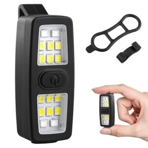 LED Clip Lampe, Klein Clip-on-Taschenlampe mit 7 Beleuchtungsmöglichkeiten, USB wiederaufladbar, 600 Lumen, ideal für Outdoor-Aktivitäten wie Laufen, Joggen, Camping und Klettern