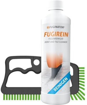 Fugenbürste grau/gün inkl. Fugenreiniger 250 ml - perfekte Lösung für saubere Fugen in Bad, Küche und Haushalt