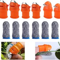 12 Stück Gartenarbeit Silikon Daumenmesser Erntewerkzeug Finger Pflanze Obst Ernte Messer Separator Gartenwerkzeug für Gartenliebhaber
