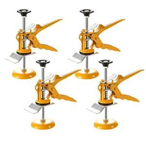 Geoyien Fliesenheber, Höhenversteller für Fliesen, 4 Stück Präzisions-Locator, Handheld Jack, robust und langlebig