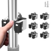 Gerätehalter, Wandhalterung für Besen, Wischmop, Schaufel und Werkzeuge, ideal für Küche, Schrank, Garage oder Badezimmer
