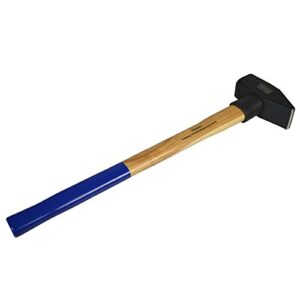 Vorschlaghammer mit Stahlkopf und Hickorystiel, 4 kg Schlagkraft, ideal für Renovierungsarbeiten