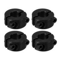 Geteilte Stellringe 8mm langweilig, 18mm OD, 9mm dick, Aluminiumlegierung, Tiefenanschlagringe Klemm für Maschinenbauindustrie, Schwarz