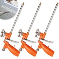 Ergonomische Schaumpistole aus Vollmetall, 3 Stück in Orange für Heimwerker zum Abdichten und Füllen