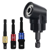 Gsakskdsap 105°Winkelschrauber, Winkelbohraufsatz Vorsatz Adapter mit Magnetischen Bit Halter, Rechtwinkliger Bohrer Adapterzubehör, Winkelaufsatz Akkuschrauber, Multifunktions Winkelschrauber Aufsatz