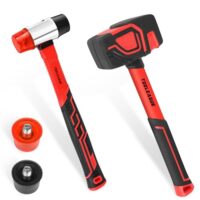Ergonomisches Hammer-Set mit Gummihammer und doppelseitigem weichen Schlägel für Camping, Holzbearbeitung und DIY-Projekte