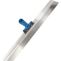 Handelskönig Flächenspachtel Alu mit Softgriff, Blattstärke 0,6 mm, Breite 600 mm, rostfrei, breit mit Stiel, Spachtel für Trockenbau Fassade Fassadenspachtel Flächenspachtel 600 mm