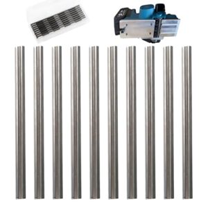 HSS-Hobelmesser-Set, 10 Stück, Hobelmesser für Bosch-Hobel, Handhobel und Holzbearbeitungsmaschinen