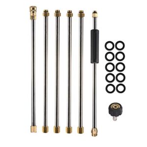 Hochdruckreiniger-Verlängerungsstab, 228,6 cm lang, M22-Außengewinde, 1/4 Zoll Schnellanschluss, ideal für die Reinigung von Oberflächen und Einrichtungen
