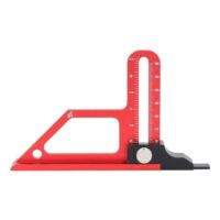 0–60 mm Tiefe, 45 Grad, Präzises Holzbearbeitungs-Höhenmessgerät aus Eloxierter Aluminiumlegierung mit Doppelskalen für genaue Tiefenmessung von Tischkreissägen und Oberfräsen