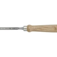 Holzflachmeißel mit 8 mm breiter Schneide und Holzgriff, Länge: 14 cm. Geeignet für präzise Arbeiten an Holzbearbeitung, feine Schnitzereien und kleinere Holzarbeiten.