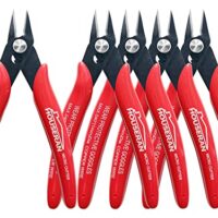 HOUSERAN Kleiner Seitenschneider, 5 Stück, 127mm, 170 Drahtschneider, Mini Durable Seitenschneider, Elektronik Drahtschneider, Seitenschneider für Modellbau, Rot