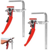 Zwinge für Schrauben, Führungsschiene Hebelzwinge mit Ganzstahl-Konstruktion und Cr-V-Stahl-Hebelklemmen, ideal für Schleifen, Schneiden und Holzbearbeitung.