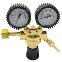 Hochwertiger Druckregler für Stickstoff, Druckminderer und Manometer mit deutschem Standardanschluss W 24,32 x 1/14 - DIN 477-1