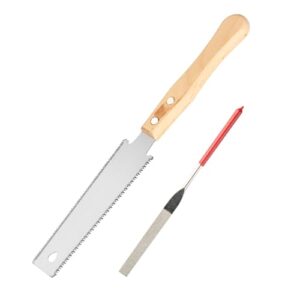 Japansäge, Handsäge, Holzsäge, Japanische Säge, Zweischneidig Zugsäge, 11/17 TPI Klein Feinsäge Holz Dübelsäge für Heimwerker Outdoor Woodworking Wood Hand Saws Werkzeuge