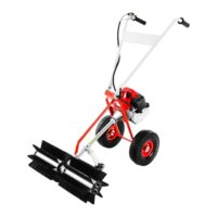 Kehrmaschine Benzin, 1.7PS Schneefräse mit Schutzbrille, Schneeschieber Sweeper für Einfahrten, Rasenflächen und Gehwegen