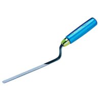 Jung Henkelmann Hamburger Fugenkelle, Carbonstahl, Breite 12 mm, flacher Hals, Holzgriff