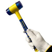 KAIHAOWIN Gummihammer 40 mm, 500g, Gummi Hammer Klein mit Rutschfestem Griff, Schonhammer für Kunststoff, Leder und Schmuckhandwerk. Komfortabler und sicherer Werkzeuggebrauch durch weiche Schlagfläche und stoßdämpfende Wirkung.