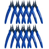 KAIHAOWIN 10 Stück Seitenschneider Klein, blauer Elektronik Drahtschneider für Modellbau und Handwerk