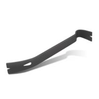 KENDO Nageleisen, Länge 375 mm, flach polierte Klauen und 3x Nagelschlitze, Brecheisen aus Karbonstahl für Renovierungs- und Abrissarbeiten