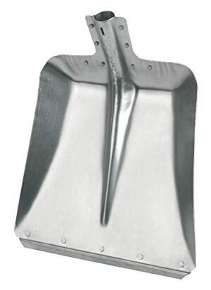 Kerbl Aluschaufel Größe 9, robuste und zuverlässige Schaufel für Stall- und Gartenarbeit, aus Aluminium mit verzinkter Stoßkante, ideal zum Schnee schippen geeignet