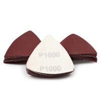 Klett-Dreieck-Schleifpapier, 30 Stück, 1000 Körnung, 80 mm, für oszillierende Multifunktionswerkzeug-Detailschleifer und Schleifscheiben