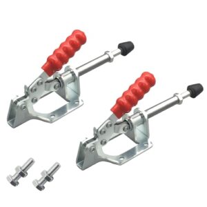 Kniehebelspanner GH-302-FM, Schubstangenspanner mit Ersatzschraube und verstellbarer Kippklemme für Maschinenbetrieb, Zimmerei und Schweißen