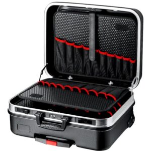KNIPEX Werkzeugkoffer BIG Basic Move, leer, mit Rollen, Teleskopgriff, 54 Steckmöglichkeiten, 33 l Volumen, Werkzeugtrolley