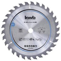 Kreissägeblatt 200 x 16 mm - Schneller Schnitt, Hartmetall-Zähne, für Weich- und Hartholz, Tischlerplatten und Spanplatten