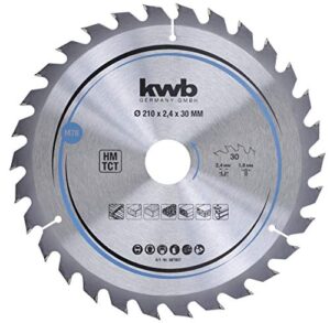 Kreissägeblatt 210 x 30 mm aus Hartmetall für Weich- und Hartholz, Tischlerplatten und Spanplatten