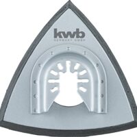 KWB Multitool Schleifplatte für Delta-Schleifer, inkl. Multitool Aufsatz und Quick Stick, ideal für Holz, Metall und Silberschliff
