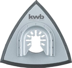 KWB Multitool Schleifplatte für Delta-Schleifer, inkl. Multitool Aufsatz und Quick Stick, ideal für Holz, Metall und Silberschliff