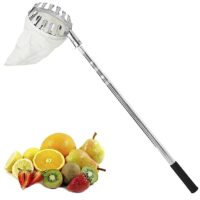 Teleskop-Obsterntewerkzeug mit Edelstahl-Verlängerungsstange für die Apfelernte, Länge 6 m, Pflückwerkzeug für Obst, perfekt für alle Früchte wie Apfel, Orange, Avocado usw.