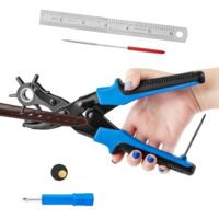 Lochzange für Leder, Gürtel und andere Materialien - Set mit 6-fach Lochern