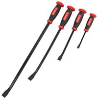 MAXPOWER Stemmhebel-Satz 4-teilig mit Kunststoff-Softgriff und Metall-Schlagköpfen, Brecheisen, Brechstange, Hebeleisen 200mm/300mm/450mm/600mm - Werkzeugset für Heimwerker-Projekte