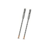 Meccion SDS Plus Hammerbohrer 6mm x 160mm, 2 Stück, professionell für Beton, Stein, Naturstein und Ziegelmauer geeignet. Vier Hartmetall-Schneiden, langlebige Lötung und Härterung.