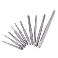 10-teiliges Metrisches Gewindebohrer-Set aus Schnellarbeitsstahl für Handwerker und Reparaturen - verschiedene Größen von M1 bis M3.5