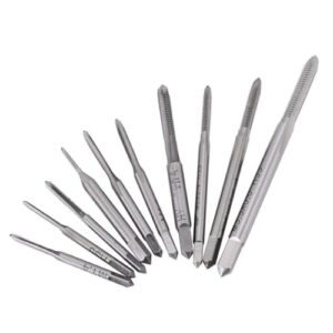 10-teiliges Metrisches Gewindebohrer-Set aus Schnellarbeitsstahl für Handwerker und Reparaturen - verschiedene Größen von M1 bis M3.5