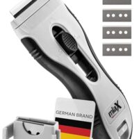 Ergonomischer Kochfeldschaber mit automatischem Klingenwechsel und 8 Ersatzklingen - perfekt für alle Kochfelder geeignet