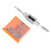 11-teiliges Mini-Windeisen-Set mit Schnellarbeitsstahl-Handgewindebohrern und Haltern in verschiedenen Größen, ideal für verschiedene Anwendungen und professionelle oder hobbyistische Arbeiten