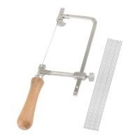 Juweliersäge, Schmucksäge mit 12 Laubsägeblättern, verstellbare Laubsäge für präzise Schnitte in Holz, Glas und Metall