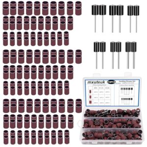 210 Stück Schleiftrommel-Set mit Aluminiumoxid-Trommelschleifbändern und Trommeldorne für Dremel Rotary Tool