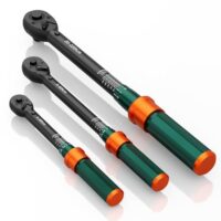 Drehmomentschlüssel Set mit 1/4, 3/8 und 1/2 Zoll, 72-zahniger Ratschenkopf, ±3% Fehlergenauigkeit für Fahrrad, Motorrad und Auto Reparatur