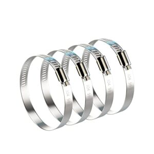 59–82 mm Schlauchschellen, Einstellbare 304 Edelstahl Rohrschellen Schneckenantrieb für Trockner Entlüftungsluftkanal, Automobil-Tubing