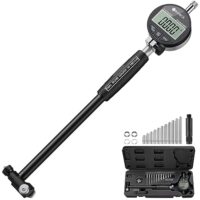 Neoteck Bohrungslehre Messuhr Set, hochpräzises Messwerkzeug für industrielle Praxis, digitaler Durchmesserbereich von 50-160 mm, Auflösung 0,01 mm, Aluminiumlegierung, Schwarz