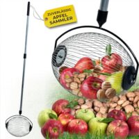 Nussaufsammler, Teleskopstange für Gartenarbeit und Outdoor-Aktivitäten, ideal für Nüsse, Äpfel, Eicheln und Fallobst.