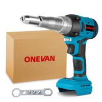 Ergonomische Akku-Nietpistole von ONEVAN, kompatibel mit Makita 18V, Nietmodus und Muttermodus, automatischer Popnieten, für Blindnieten 2.4-5.0 mm