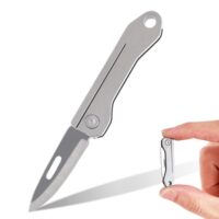 PAYFULLY Mini EDC Messer, Edelstahl Taschenmesser Klein für Camping, Wandern und Outdoor-Aktivitäten