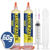 Pro Withlin Flussmittel für Elektronik-Reparaturen, 60ml Lötpaste mit Nadeln und Drücker, nicht leitfähig und säurefrei